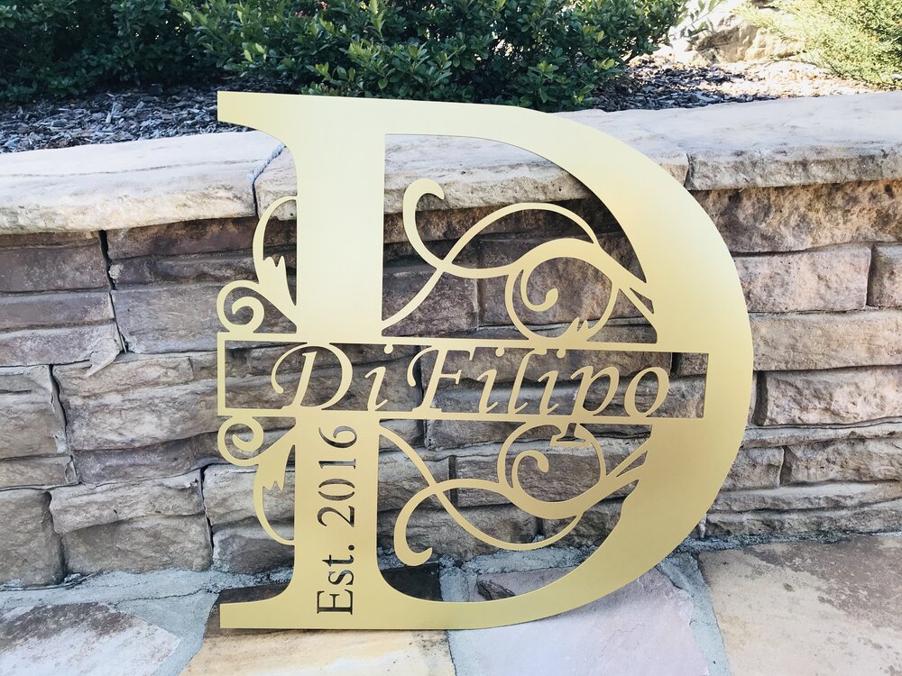Personalized Monogram Metal Sign – WillowRoots