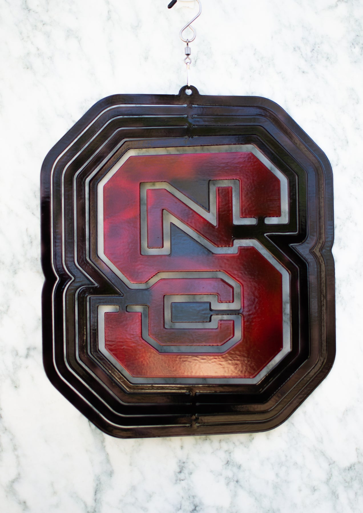 Nc State Block Letters NC State Block S Wind Spinner - Hand Painted – WillowRoots