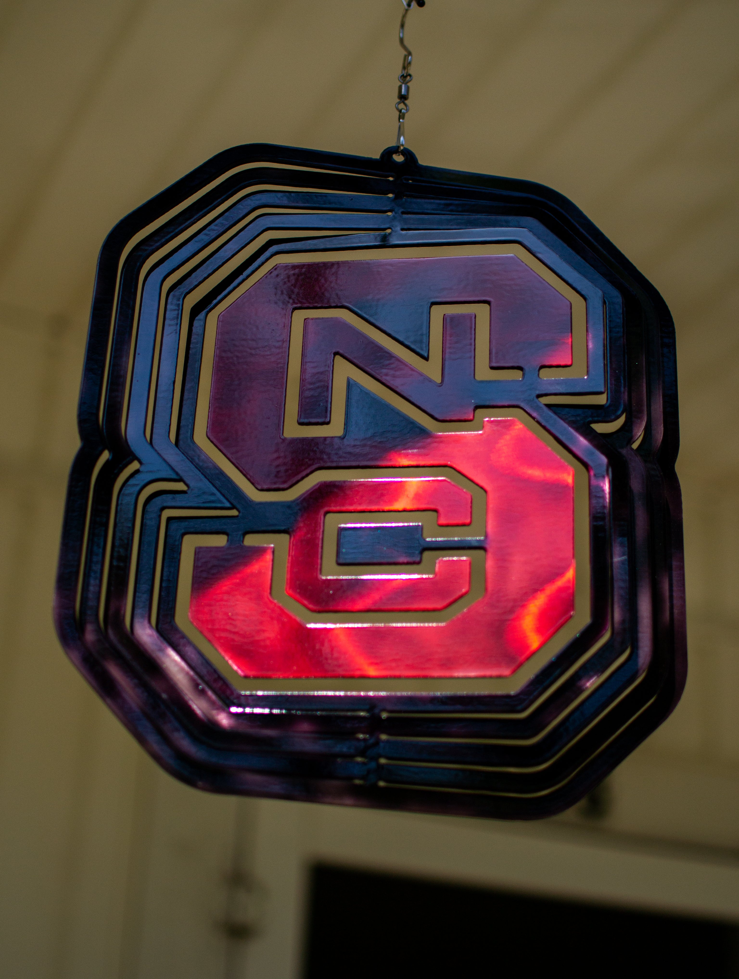 Nc State Block Letters NC State Block S Wind Spinner - Hand Painted – WillowRoots